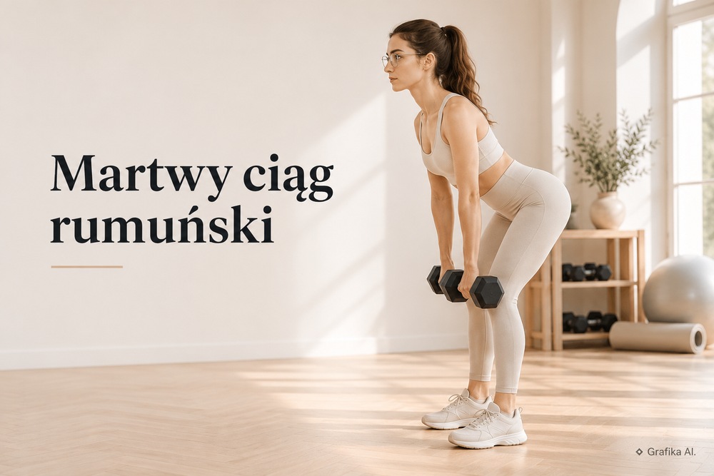 Martwy ciąg rumuński - technika krok po kroku – ilustracja