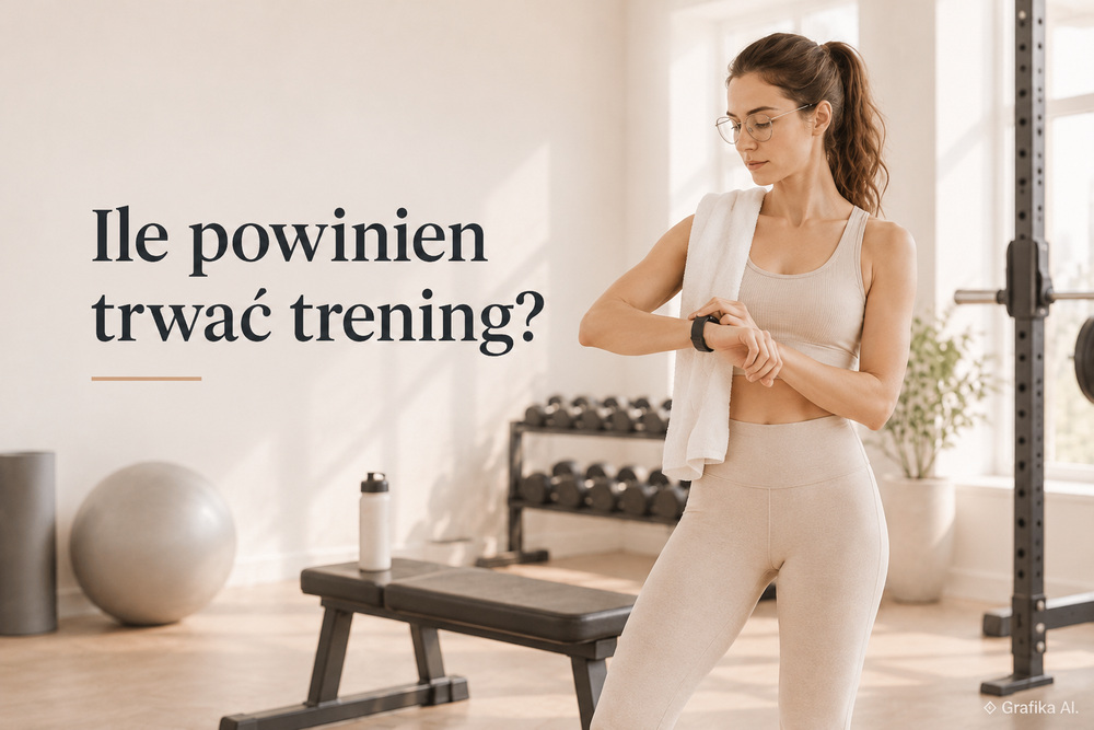 Kobieta sprawdzająca zegarek podczas treningu na siłowni.